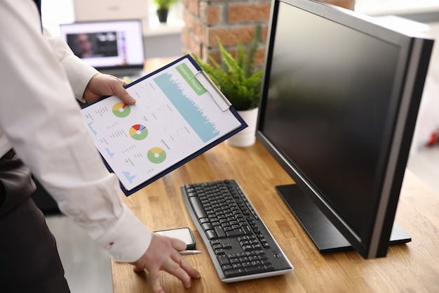 A screenshot of a modern performance management software dashboard, displaying key metrics, employee goals, and feedback summaries. Demonstrates user-friendly interface and data visualization capabilities.