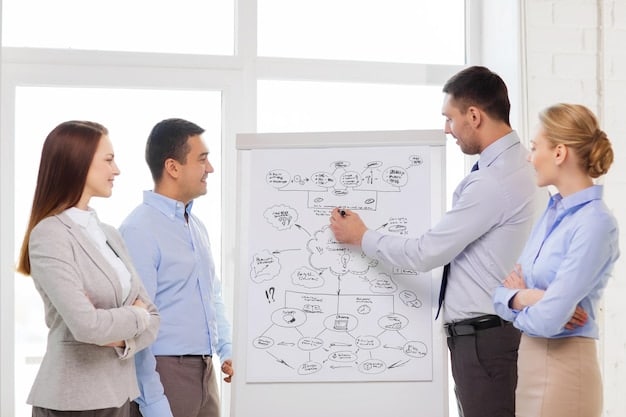 A whiteboard in an office with KPIs and roles clearly outlined, showcasing a structured approach to defining responsibilities.