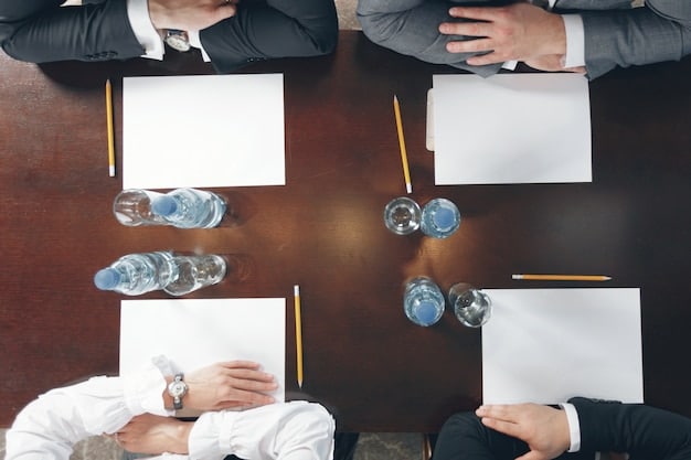 An image depicting a negotiation table where entrepreneurs and angel investors are discussing terms and conditions, emphasizing a fair and collaborative agreement.
