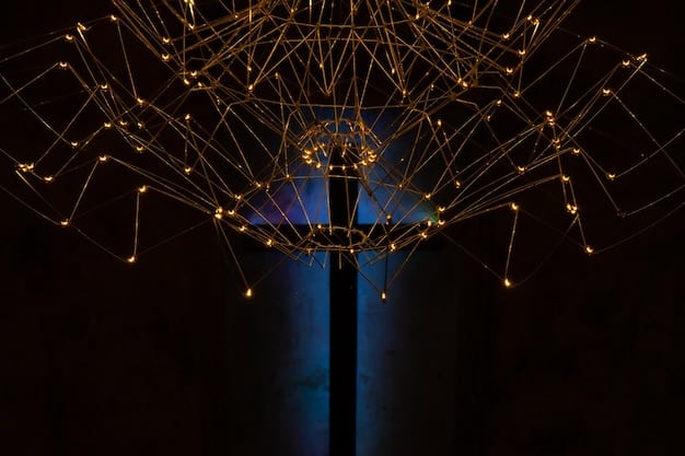 A stylized representation of a neural network with glowing connections, surrounded by abstract data points, indicating growth and complexity in AI acquisitions.
