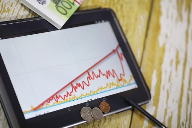 A chart showing declining revenue and increasing expenses, representing financial mismanagement or a negative cash flow situation for a startup.