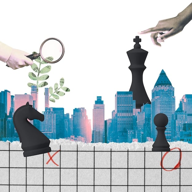 An image depicting a strategic chess game, with chess pieces representing startups and investors, making calculated moves on a chessboard. The background should be blurred office setting, emphasizing strategic decision-making in corporate finance.