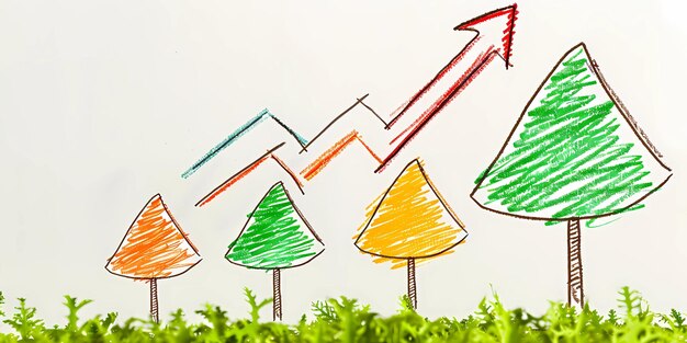 A detailed infographic showing market trends, competitive analysis charts, and projected growth curves with arrows pointing upwards, illustrating market opportunity assessment.