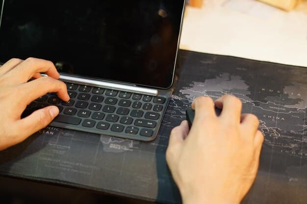 A close-up shot of hands typing on a laptop with lines of code displayed on the screen, symbolizing agile software development and efficient coding practices.