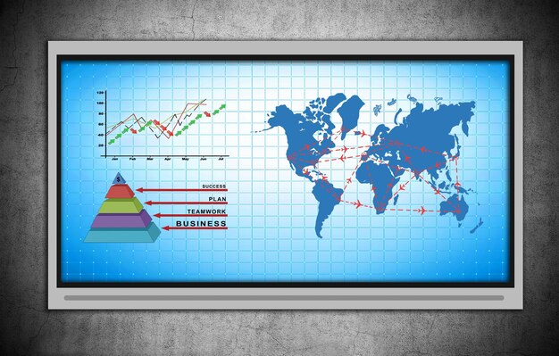 A detailed infographic displaying financial charts and graphs with upward trends, superimposed over a backdrop of diverse individuals collaborating in an energetic startup office environment, signifying financial success driven by teamwork and new ideas.