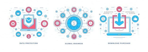 A detailed infographic showing the flow of data from consumer interaction to advertising platforms, with icons representing privacy controls, consent forms, and regulatory checkpoints.