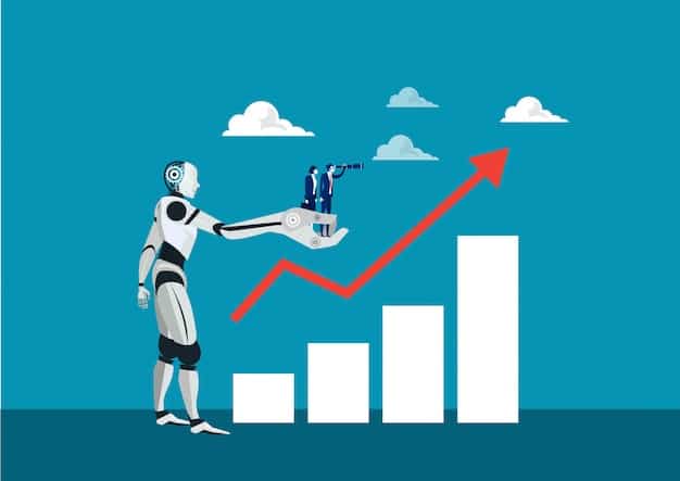 A graph showing the projected growth of the AI market over the next 5 years, with arrows indicating increasing investment and adoption rates. The graph should be clean, professional, and easy to understand, highlighting the key areas of growth in the AI sector. what's driving the 15% increase in seed funding for US AI Startups in Early 2025?