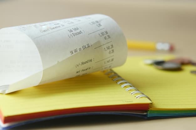 A close-up shot of a receipt showing inflated prices for common office supplies and utilities, with a stressed hand reaching for a calculator. The image conveys the financial pressure startups face due to rising operational costs, highlighting the broader theme of the impact of inflation on US startup growth: strategies to navigate rising costs in 2025.