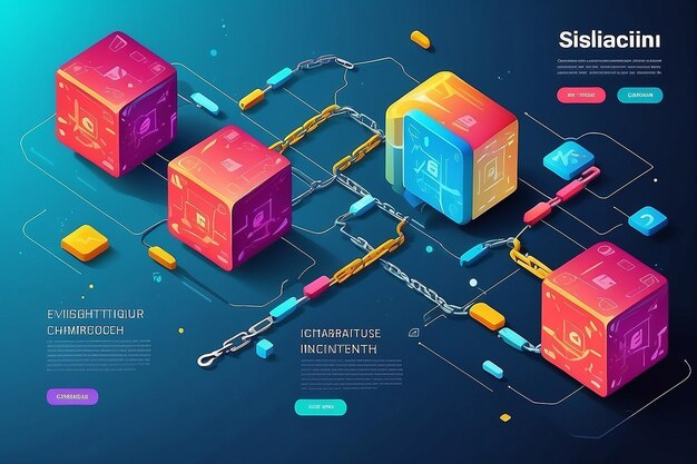 An infographic illustrating a product's journey through a blockchain-tracked supply chain. The infographic shows each stage of the supply chain (manufacturing, distribution, retail) represented by a block in the blockchain, with data about the product's origin, condition, and ownership recorded on each block. The visual emphasizes transparency and traceability.