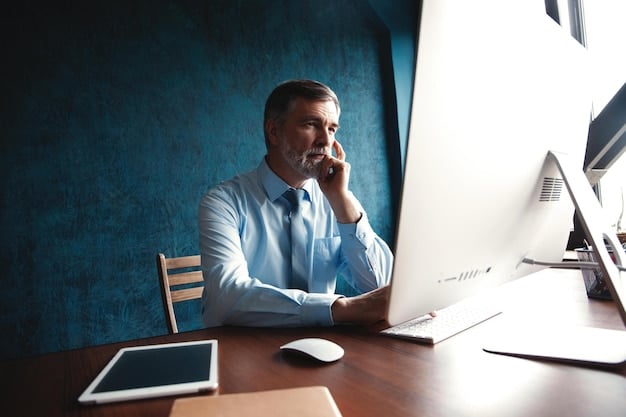 A founder sitting at a desk, thoughtfully composing a personalized email to an investor, with a focus on relationship-building and providing valuable industry insights. The scene embodies the importance of continued communication and nurturing the investor network as part of How to Build a Strong Investor Network: A Guide for US Startup Founders.