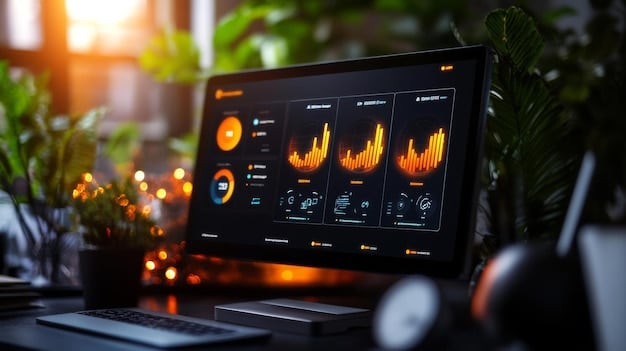 A detailed financial dashboard displaying various metrics like revenue growth, user engagement, and burn rate, symbolizing effective post-funding management and transparent reporting.