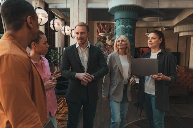 A diverse group of startup founders and investors mingling at a networking event, exchanging business cards and engaging in animated conversations, symbolizing the importance of building connections for seed funding.