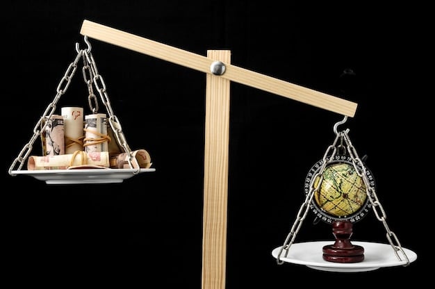 A balanced scale with intellectual property symbols on one side and money bags on the other, representing the importance of protecting intellectual property in startup contracts.