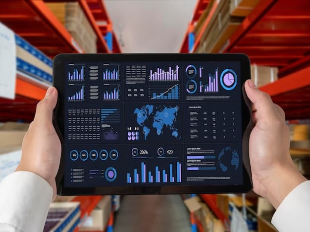 A depiction of a digital dashboard displaying real-time data on import/export compliance metrics, including tariff codes, shipment tracking, and regulatory updates. The dashboard is user-friendly and customizable, reflecting the role of technology in simplifying compliance management.